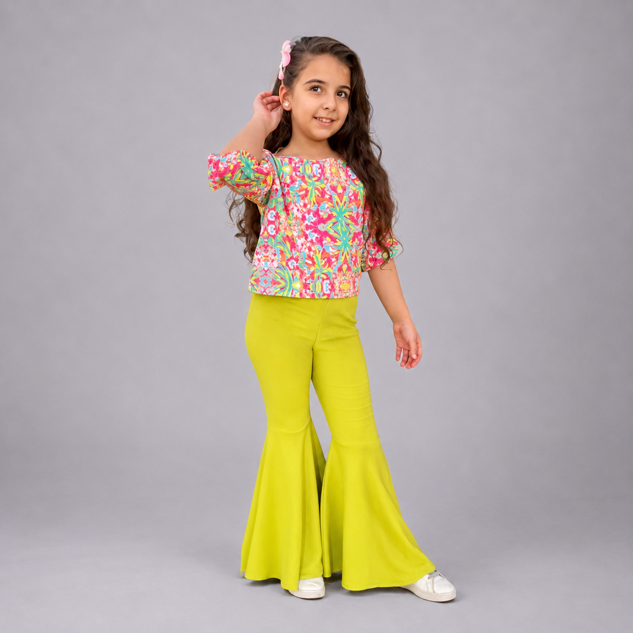 Girls Crochet Pants Set