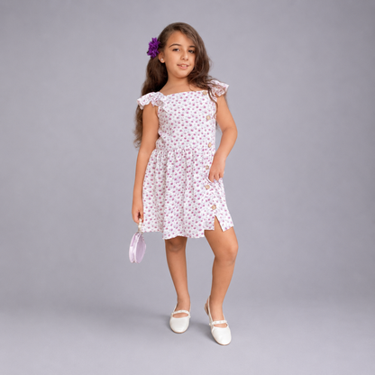 Elegant White Cotton Dress