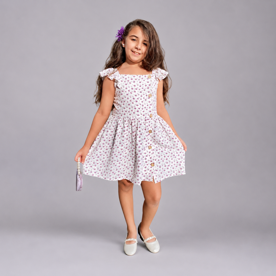 Elegant White Cotton Dress