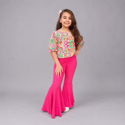 Soft Top & Crochet Pants Set