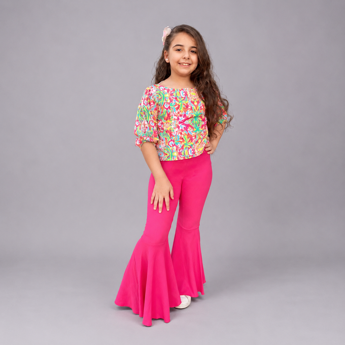 Soft Top & Crochet Pants Set