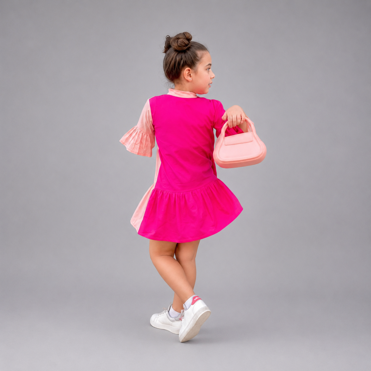 Pink Cotton Girls Dress